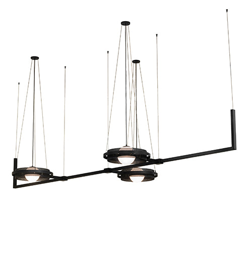 178" Long Bola Whipple 3 Light Oblong Chandelier