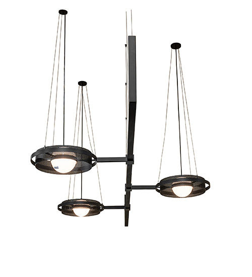 178" Long Bola Whipple 3 Light Oblong Chandelier