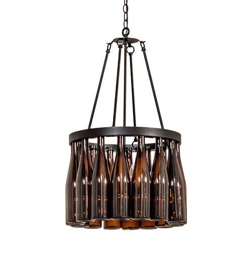 17" Wide Wine Bottle Chandelier