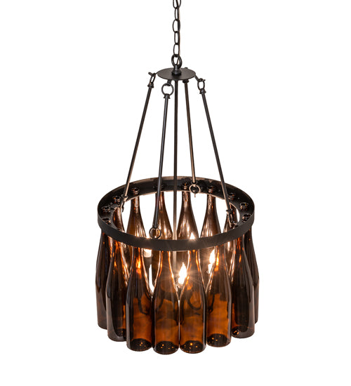 17" Wide Wine Bottle Chandelier