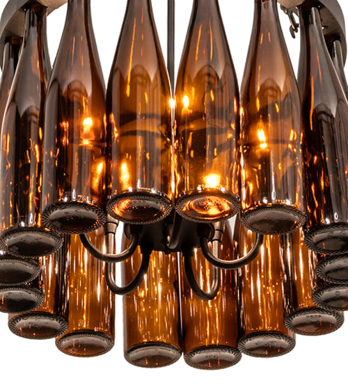 17" Wide Wine Bottle Chandelier