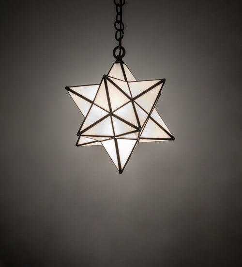 12" Wide Moravian Star Pendant