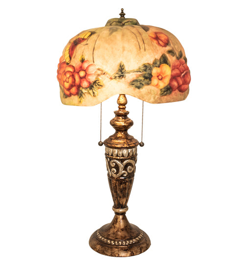 27" High Puffy Butterfly & Flowers Table Lamp