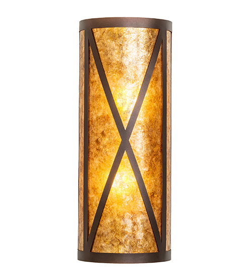 7" Wide Saltire Craftsman Wall Sconce