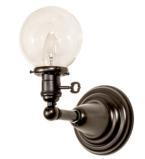 5" Wide Revival Globe Sconce