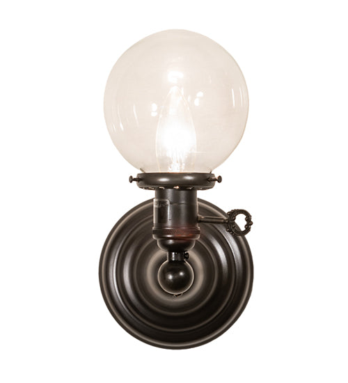 5" Wide Revival Globe Sconce