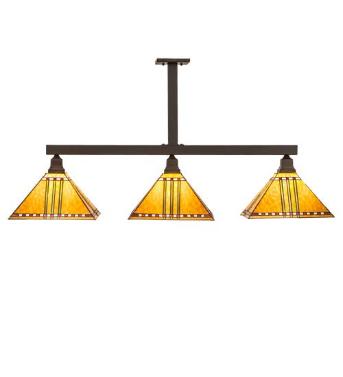 48" Long Prairie Corn 3 Light Island Pendant