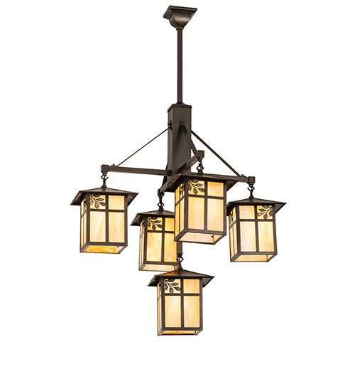 32" Wide Seneca Sprig 5 Light Chandelier