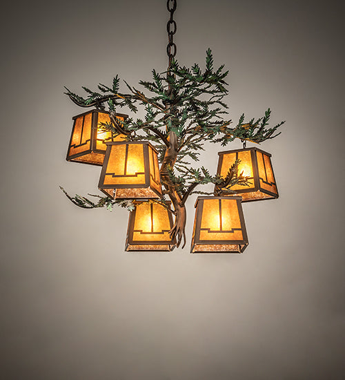 29" Wide Pine Branch Valley View 5 Light Chandelier