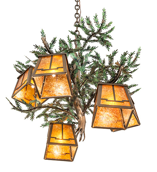 29" Wide Pine Branch Valley View 5 Light Chandelier