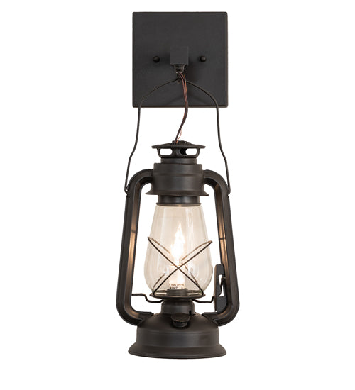 7" Wide Miners Lantern Wall Sconce