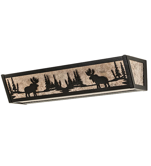 24" Wide Moose At Lake Vanity Light