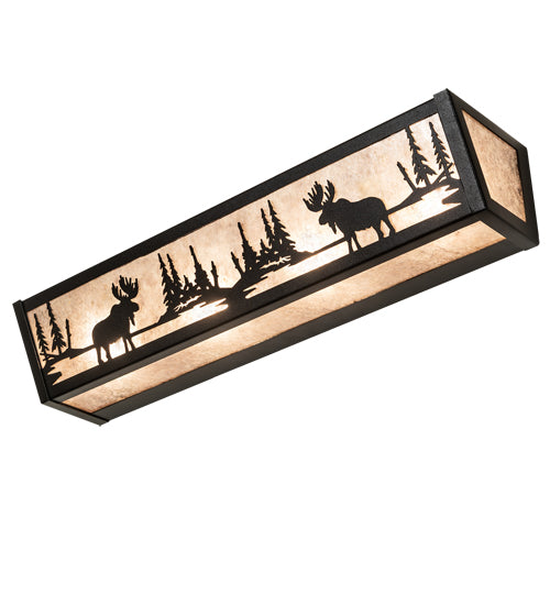 24" Wide Moose At Lake Vanity Light