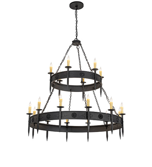 69" Wide Calandra 18 Light Two Tier Chandelier