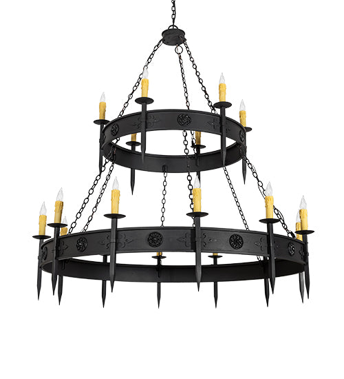 69" Wide Calandra 18 Light Two Tier Chandelier