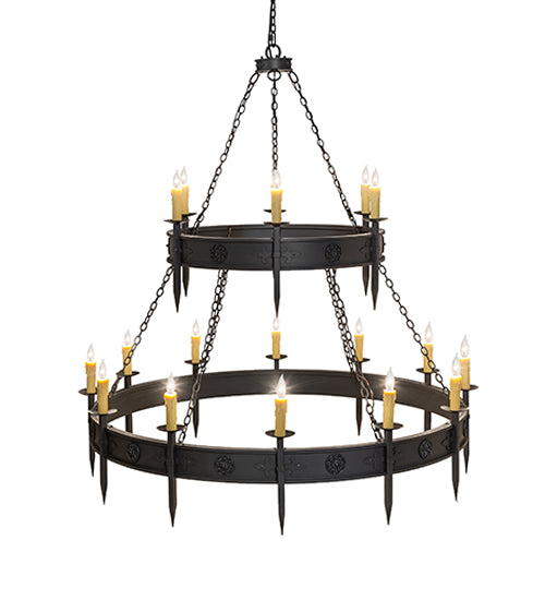 69" Wide Calandra 18 Light Two Tier Chandelier