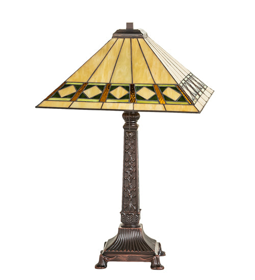 27" High Diamond Band Mission Table Lamp