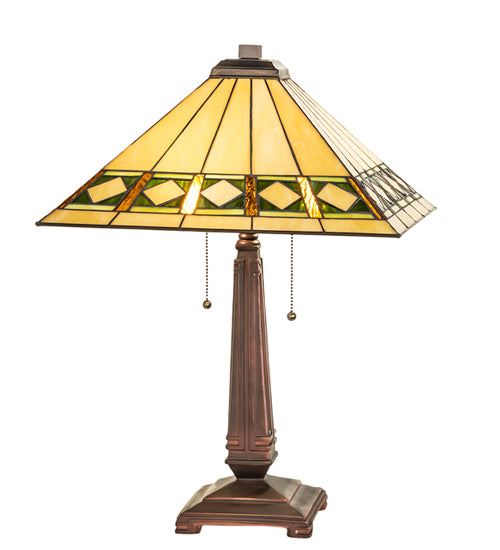 23" High Diamond Band Mission Table Lamp