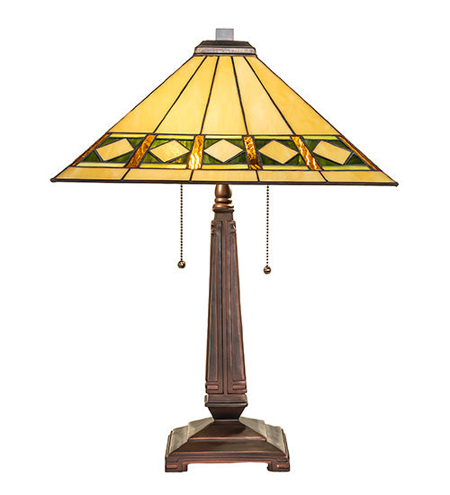 23" High Diamond Band Mission Table Lamp