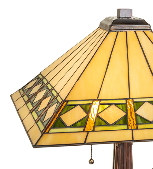 23" High Diamond Band Mission Table Lamp