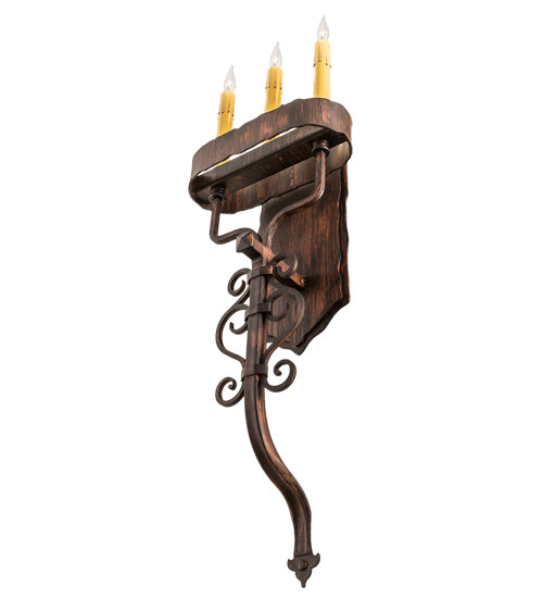 10" Wide Ahriman 3 Light Wall Sconce