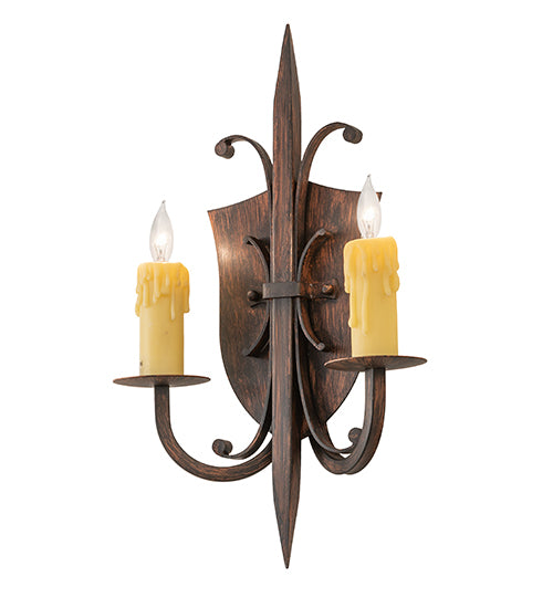 11" Wide Shield 3 Light Wall Sconce