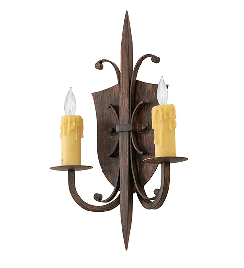 11" Wide Shield 3 Light Wall Sconce