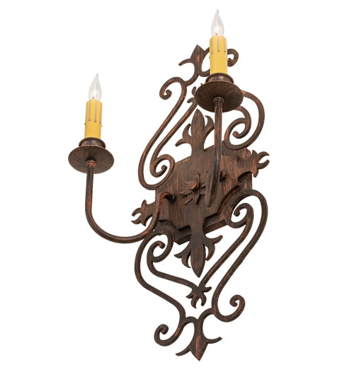 11" Wide Louisa 2 Light Wall Sconce