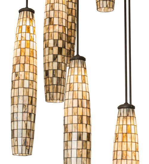 48" Wide Checkers 8 Light Cascading Pendant