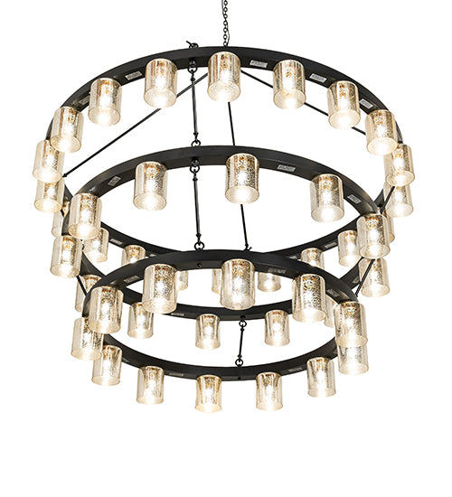 70" Wide Loxley Horizon Ring 44 Light Three Tier Chandelier