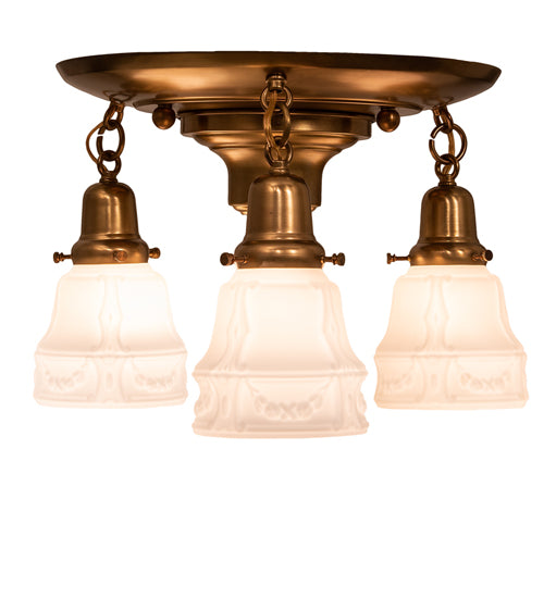 17" Wide Revival Garland 3 Light Flushmount