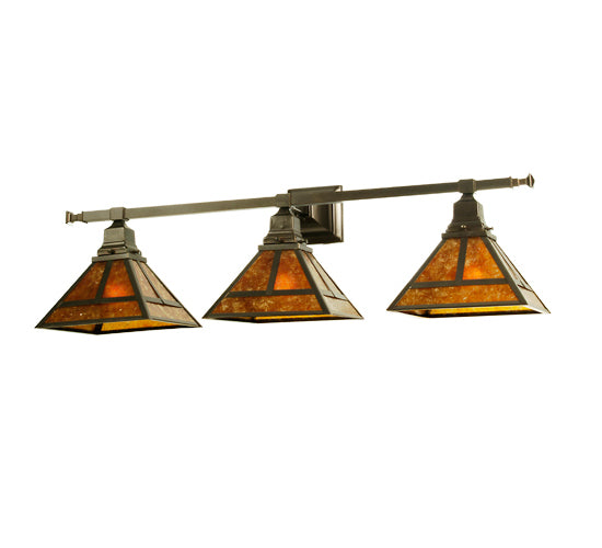 36" Wide "T" Mission 3 Light Vanity Light