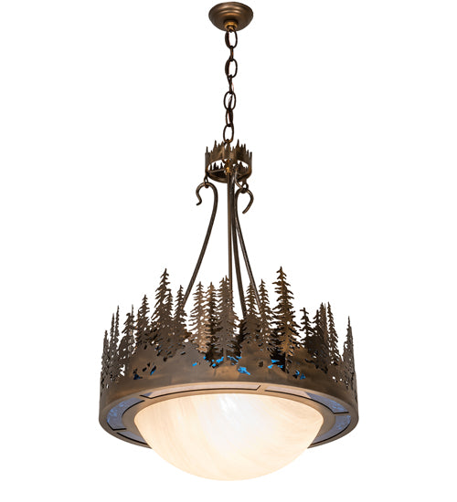 26" Wide Tall Pines Inverted Pendant