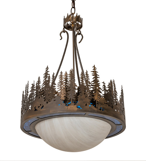 26" Wide Tall Pines Inverted Pendant