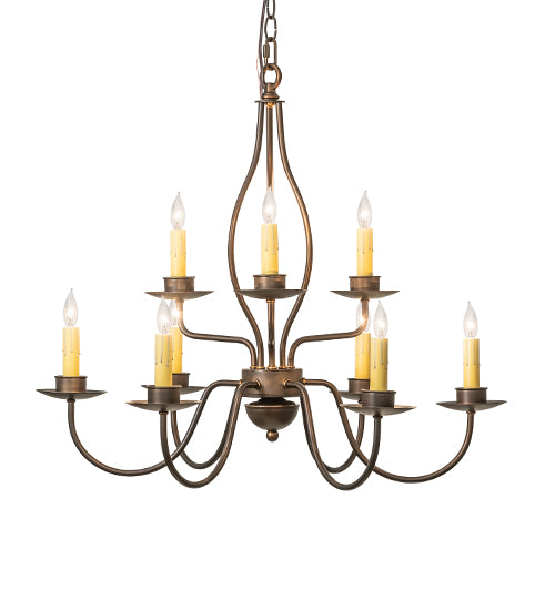 28" Wide Earl 9 Light Chandelier