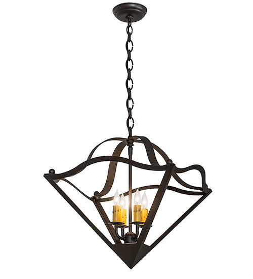 16" Square Zale Inverted Pendant