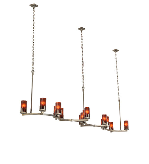 118" Long Cero 14 Light Oblong Chandelier