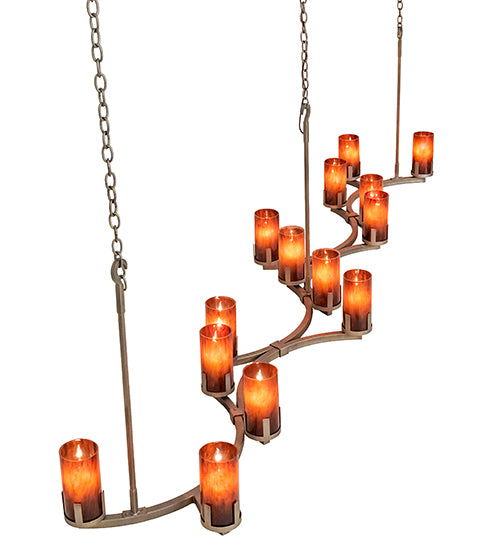 118" Long Cero 14 Light Oblong Chandelier