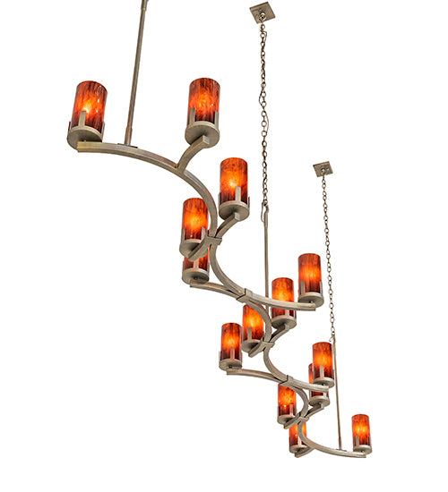 118" Long Cero 14 Light Oblong Chandelier