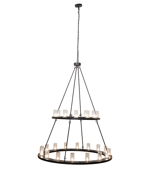 60" Wide Loxley 28 Light Two Tier Chandelier