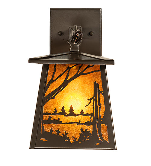 7" Wide Quiet Pond Wall Sconce