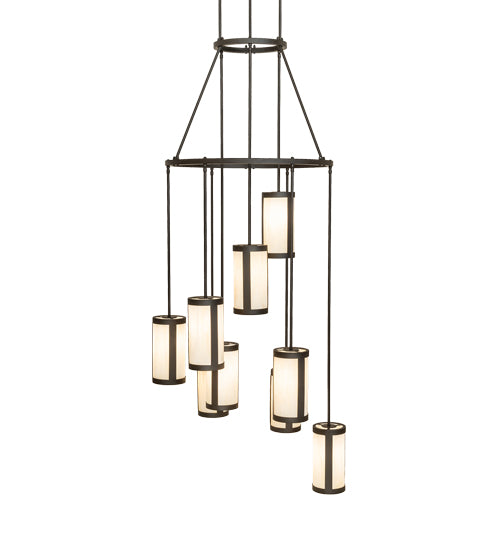 35" Wide Cartier 9 Light Cascading Chandelier