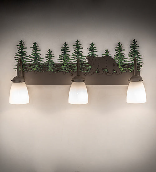 27" Wide Lone Bear 3 Light Vanity