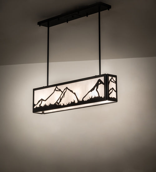 34" Long Mountain Range Oblong Pendant