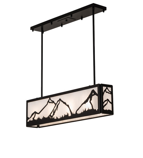 34" Long Mountain Range Oblong Pendant