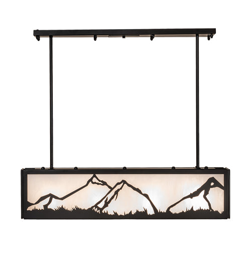 34" Long Mountain Range Oblong Pendant