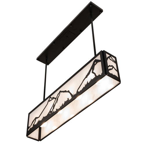 34" Long Mountain Range Oblong Pendant