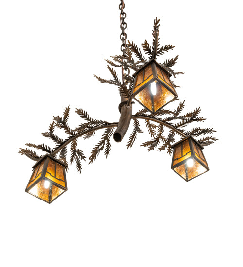 24" Wide Pine Branch Valley View 3 Light Chandelier