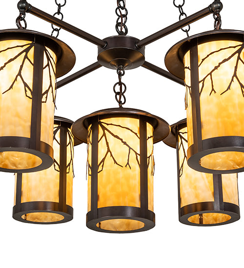 36" Wide Fulton Branches 5 Light Chandelier