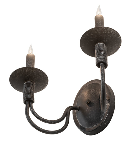 14" Wide Bell 2 Light Wall Sconce